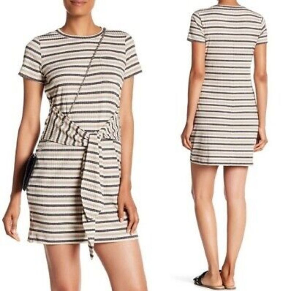 Rebecca Minkoff Stripe Mary Waist Tie Dress